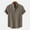 Khaki, variant on QIPOPIQ Shirts for Men Clearance Round Neck Pocket Button Solid Cotton Linen Short Sleeve Shirt