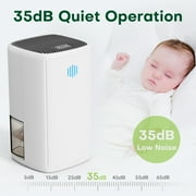 KLOUDIC Dehumidifier for Home (280 sq. ft), 37Oz Water tank,Portable and Quiet with Auto Shut Off