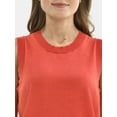 thumbnail image 4 of Time and Tru Women's Fine Gauge Sweater Tank Top, Lightweight, Sizes XS-XXXL, 4 of 5