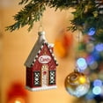 thumbnail image 2 of Pompotops Personalize Mini Plastic House Shaped Ornament, Christmas Special-shaped Ball Christmas Tree Pendant Christmas Decorations Car Decoration, 2 of 5