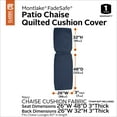 thumbnail image 2 of Classic Accessories Montlake FadeSafe Water-Resistant Patio Chaise Quilted Cushion Cover, 80 x 26 x 3 inch, Navy, 2 of 12