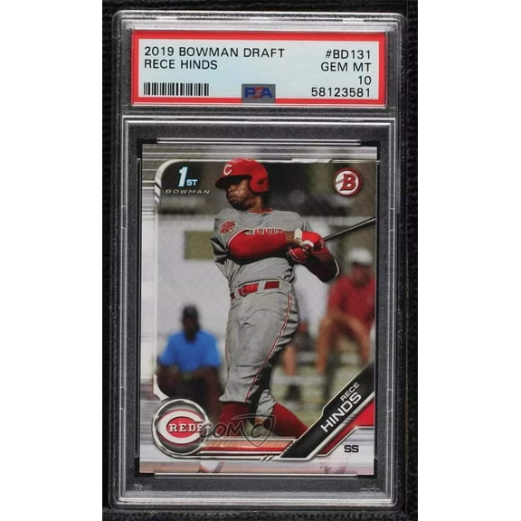 Graded 2019 Topps Bowman Draft Rece Hinds #BD131 Rookie RC Baseball Card PSA 10 Gem Mint
