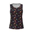 thumbnail image 4 of Fotbe Rainbow Jellyfishes Womens Loose Fit Casual Flowy Slim-Fit Tank Tops Athletic Round Neck Trendy Sleeveless Summer Tops for Gym and Yoga-X-Large, 4 of 9
