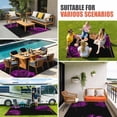 thumbnail image 4 of Purple Rose Outdoor Rug for Patio/Deck/Porch, Non-Slip Large Area Rug 4 x 6 Ft, Vintage Abstract Garden Flower Floral Black Indoor Outdoor Rugs Washable Area Rugs, Camping Rug Carpet Runner, 4 of 8