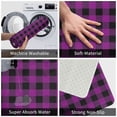 thumbnail image 7 of KLL Purple Black Plaid Print Front Door Mat Indoor Outdoor Entrance, Non-Slip Mat All-Weather Doormat Indoor Outdoor Rug Patio Porch Entryway Mat, 23.6''x15.7'', 7 of 7