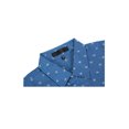 thumbnail image 4 of Camisa con mangas cortas hueso de pez de algodÃ³n hombres Teal 44 Unique Bargains Camisa, 4 of 7