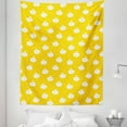 thumbnail image 1 of Yellow and White Tapestry, Cloud Cartoones with Crown on Star Patterned Background, Fabric Wall Hanging Decor for Bedroom Living Room Dorm, 5 Sizes, Earth Yellow White, by Ambesonne, 1 of 1