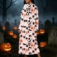 thumbnail image 6 of Women's Plus Halloween Nightgown Pumpkin Ghost Print Crewneck Long Sleeve Dress Fall Loungewear Sleep Maxi Dress, 6 of 7