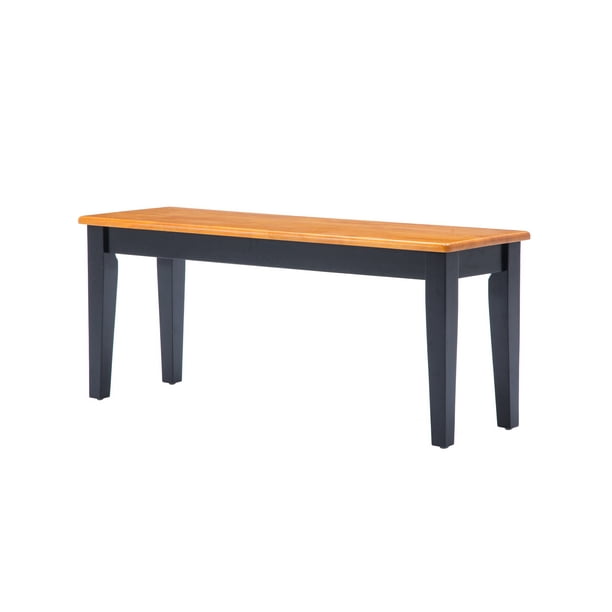 Boraam Shaker Dining Bench, Black & Oak