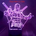 thumbnail image 4 of Wekity 3D Lamp Deadpool Remote Control Best Gift For boys Acrylic Table Night light Furniture Decorative colorful 7 color change household Home Access, 4 of 5
