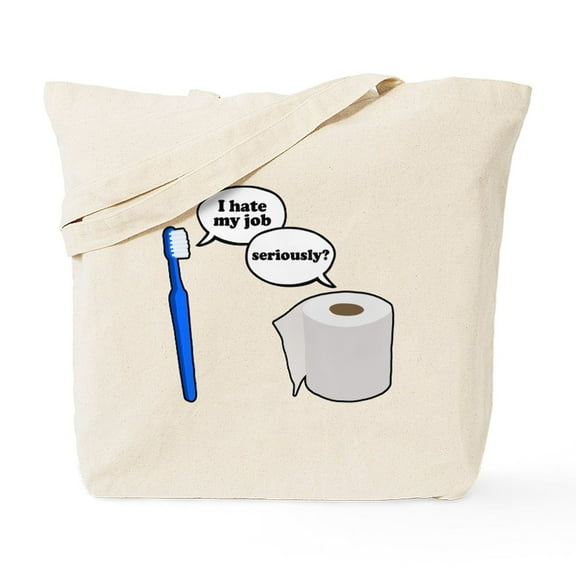 CafePress - I Hate My Job Tote Bag - Unisex Canvas Tote Bag, Beige, 1-Piece