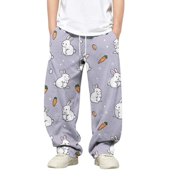 LNZGNM Kids Pants Size10-12 Straight Drawstring with Pocket Kids' Pants Comfy Loose Clothing,Light Purple(150)