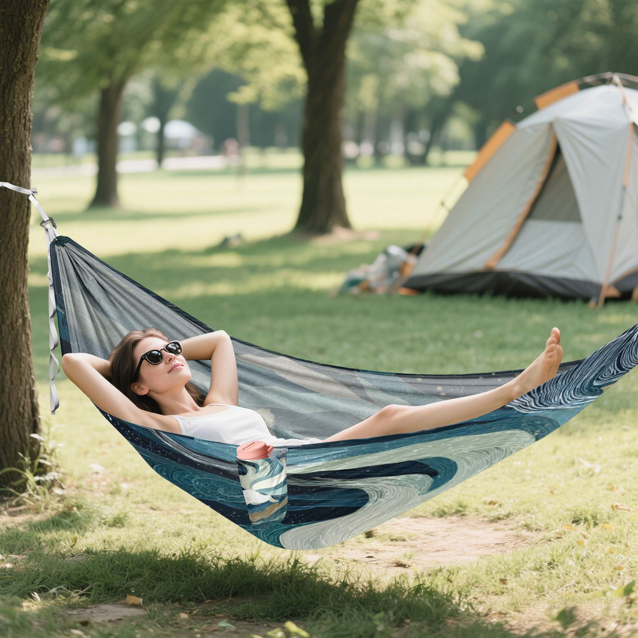 Hanging Hammock Portable Travel Camping For Outdooor Beach Camping Hiking A Fox