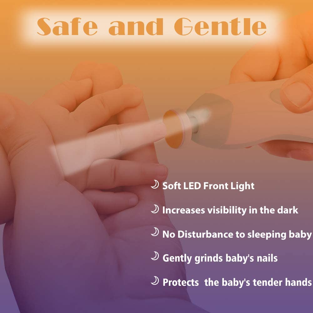 LANNEY Baby Electric Nail File with 10 Grinding Heads photo 4