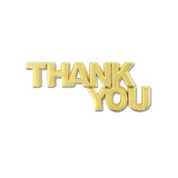 PinMart's Gold Thank You Lapel Pin