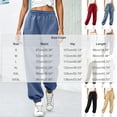 thumbnail image 3 of Jovrlynd Womens Sweatpants Elastic High Waisted Baggy Pull On Joggers Casual Workout Athletic Pants, S-3XL, 3 of 9