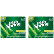 (2 pack) (Pack of 2) Irish Spring Aloe Vera Bar Soap, 3.7 Ounce, 12 Bar Pack