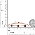 thumbnail image 3 of Gem Stone King 1.76 Ct Blue Created Sapphire Red Rhodolite Garnet 18K Rose Gold Plated Silver Bracelet for Women, 3 of 4