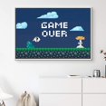 thumbnail image 3 of IDEA4WALL Framed Canvas Art Wall Decor Video Arcade Game Over with Monster Icons Pop Culture Media Illustrations Pop Art Modern Colorful for Dorm Home Office - 24"x36", 3 of 4