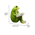 thumbnail image 2 of Frog decor Resin Garden Statue Decorative Frog Figurine, Resin Garden Ornament, Booknook Statue, Car Dashboard Decor with Mushroom Accent H, 2 of 2
