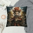 thumbnail image 2 of Nawypu Nutcracker Merry Christmas Throw Pillow Covers Set of  Snowflake Striped Squirrel Classic New Year Funny Pink Cozy Washable Living Room Couch Bed Home Decor Cushion Cover, 2 of 5