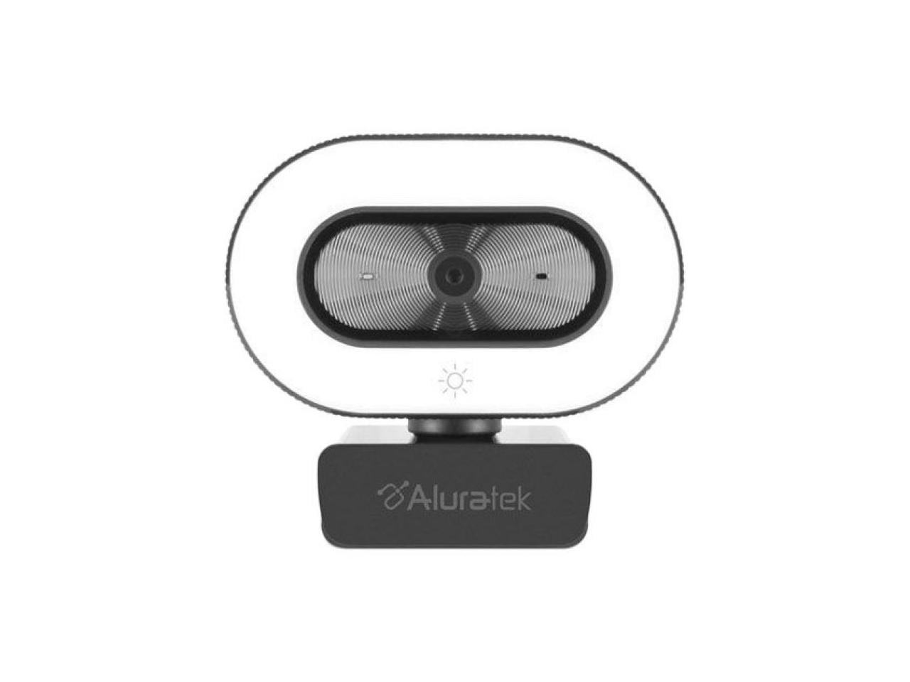 Aluratek 1080P USB Webcam w/Adjustable Lighting, Autofocus & Dual Mics