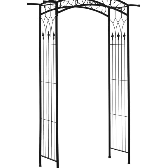 Garden Trellis with Scrollwork | Supports All Kinds of Vines, Used in Weddings | Powder - Coated Metal Design | Beautifies Outdoor Spaces