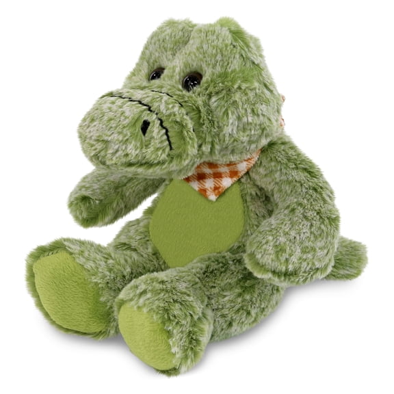 DolliBu Plush Alligator Stuffed Animal - Soft Huggable Green Alligator, Adorable Playtime Gator Plush Toy, Cute Wild Life Cuddle Gift, Super Soft Plush Doll Animal Toy for Kids & Adults - 8 Inch