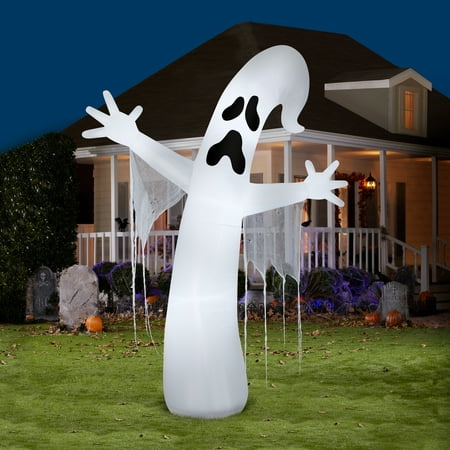 12' Gemmy Airblown Inflatable Whimsy Ghost w/ Streamers - Walmart.com ...