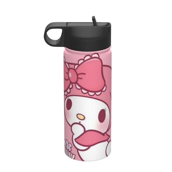 18 Oz Sports Water Bottle Vacuum Insulated, My Melody Stainless Steel Leak Proof Double wall for Sports Gym Travel