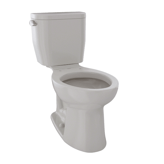 Toto Entrada Two-Piece Elongated 1.28 GPF Universal Height Toilet, Sedona Beige (CST244EF#12)