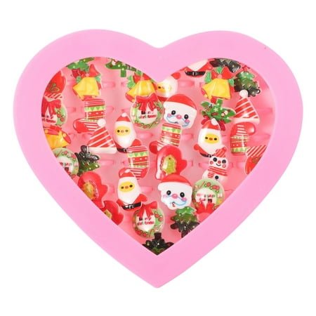 

36Pcs Christmas Children Toy Finger Rings Plastic Christmas Gift Rings
