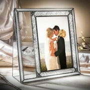 Wedding Picture Frame Personalized Engraved Glass Keepsake Newly Wed Couple J Devlin Pic 393-57V EP632