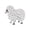 Silver, variant on Zinc Alloy Brooch Imitation Pearls Inlaid Fluffy Sheep Design Pin Cartoon Style 3D Design Brooch Sweaters Coats Accessories