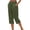 Army Green #031, variant on Capri Pants for Women Cropped Cotton Linen Pants Summer Casual Drawstring Elastic Waist Capris with Pockets Beige S