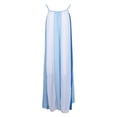 thumbnail image 2 of Vestido Largo Suelto Suave Transpirable Estampado Gran Tamaño Regreso Casual Azul S Macarena Vestido de la raya de la correa de espagueti, 2 of 8