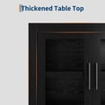 thumbnail image 3 of 70.8" Sideboard Buffet Cabinet with Storage, Sideboard Buffet Table Mid Century Modern Accent Cabinet with 4 Doors, Wood Coffee Bar Cabinet Media Console Credenza for Living Room, Kitchen, Hallway, 3 of 9