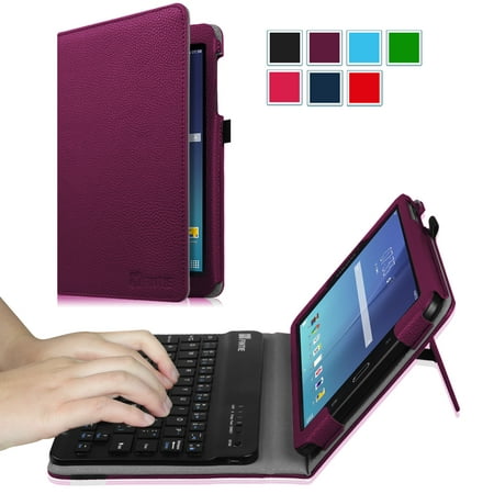 For Samsung Galaxy Tab E 8.0 Tablet Keyboard Case - Slim Fit Stand Cover with Removable Bluetooth Keyboard,