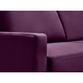 thumbnail image 3 of Koby Home's X Collection Morrison Modern Loveseat, Upholstered in Performance Velvet with Track Arms, Cushion Back, and Wooden Legs, 2-Seater for Small Space, Eggplant Purple Color, 3 of 4