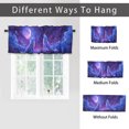 thumbnail image 6 of Wolf Kitchen Curtain Valances Forest Wild Animals Fantasy Starry Night View Rod Pocket Valances for Bedroom Living Room Dining Room 54 by 18 in, 1 Panel, 6 of 6