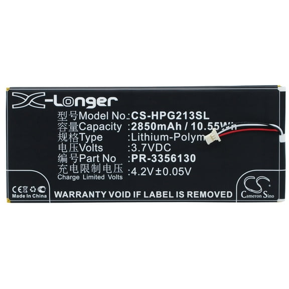 Battery for HP Slate 7 G2 1311 1315 PR-3356130 Tablet CS-HPG213SL 3.7v 2850mAh