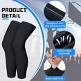 thumbnail image 5 of 2Pairs Kids Long Compression Leg Sleeve Full Length UV Protection for Boy Girl Youth Cycling Basketball Sports, 5 of 7