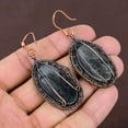 thumbnail image 4 of Natural Abalone Shell Gemstone Handmade Copper Wire Wrap Earring 2.64, 4 of 4