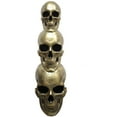 thumbnail image 7 of Haunted Hill Farm 3-Ft. Golden Skull Stack Prelit LED Resin Figurine, Indoor or Covered Outdoor Halloween Decoration, Plug-In, HHRS036-1SKL-GLD, 7 of 7