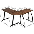 LIKAFU 3-Piece L-Shaped Corner Computer Gaming Desk, Home Office ...