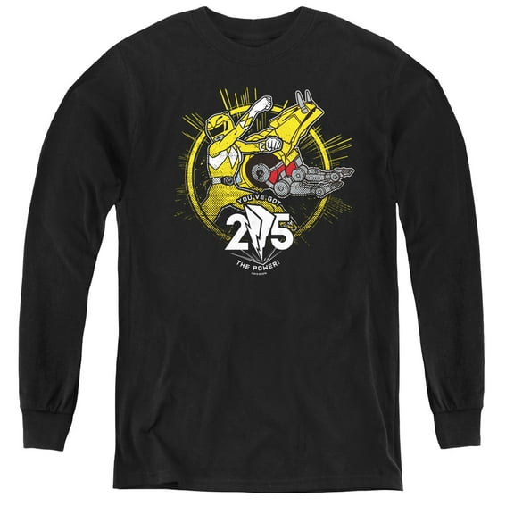 Power Rangers - Yellow 25 - Youth Long Sleeve Shirt - Medium