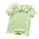 thumbnail image 1 of Gibobby Camisa De verano Camiseta de verano para niñas, pequeña, , de manga corta, con cuello redondo, Color sólido, informal, exclusiva para la playa de 0 a 6 años （Verde， 5-6 Años), 1 of 5