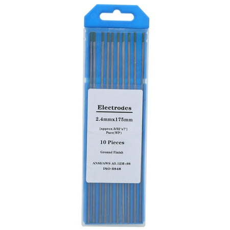 

2024 10Pcs TIG Tungsten Electrode WP Green Tip Needles Welding Accessories 2.4 x 175mm