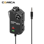 CoMica LinkFlex AD2 XLR /6.35mm-3.5mm Microphone Preamp Amplifier Audio Adapter Universal for Camera Smartphone Guitar Interface