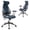 Gray & Blue, variant on Costway Ergonomic Office Chair with 2D Headrest, Rocking Backrest & Wheels, Gaming Chair Blue